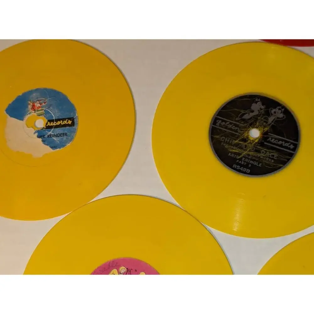 Lot Children's Yellow Golden Red Wheaties Children's Records Playtime Christmas